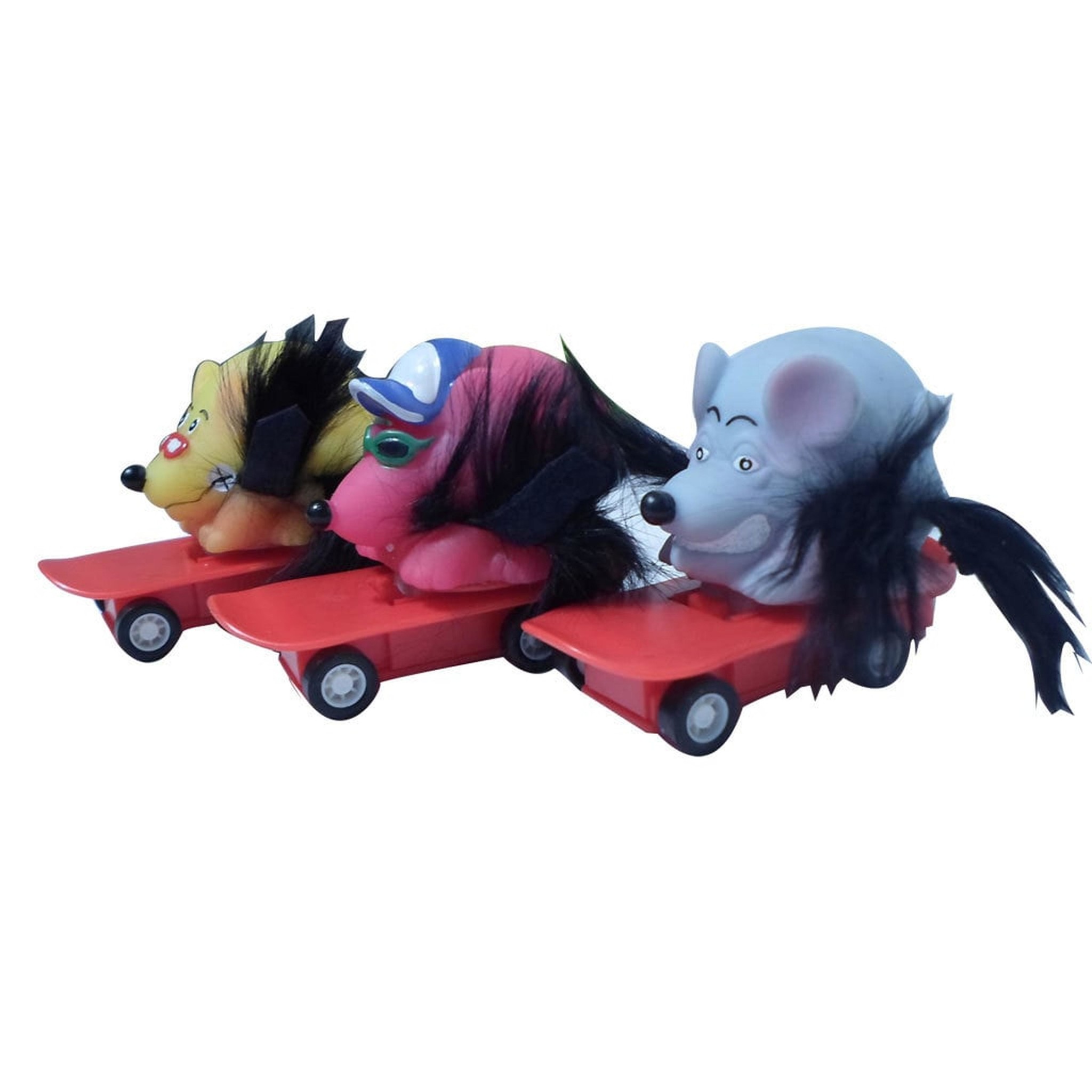 Muis op skateboard - Grijs