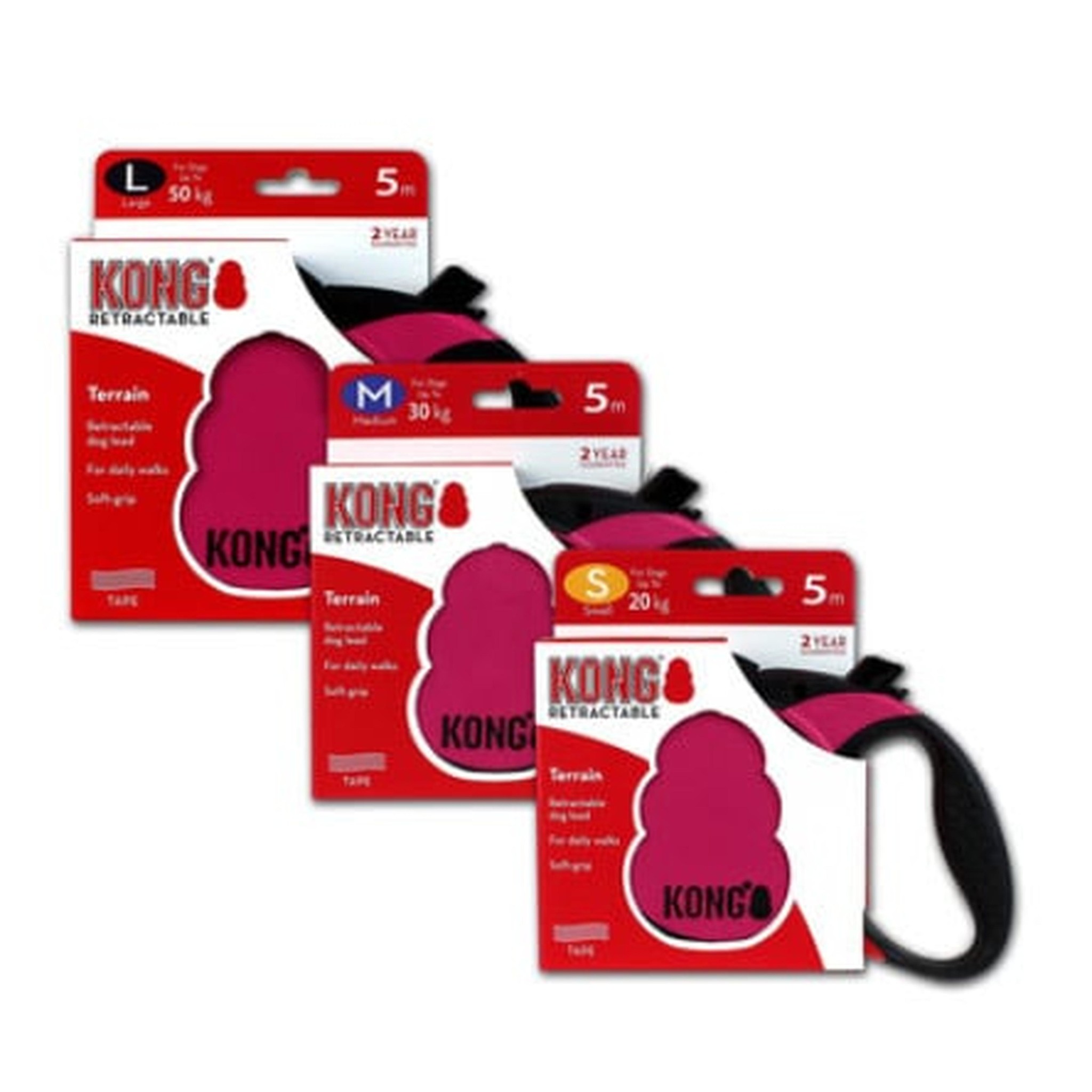 Kong looplijn roze small 5 meter - Hondenriemen