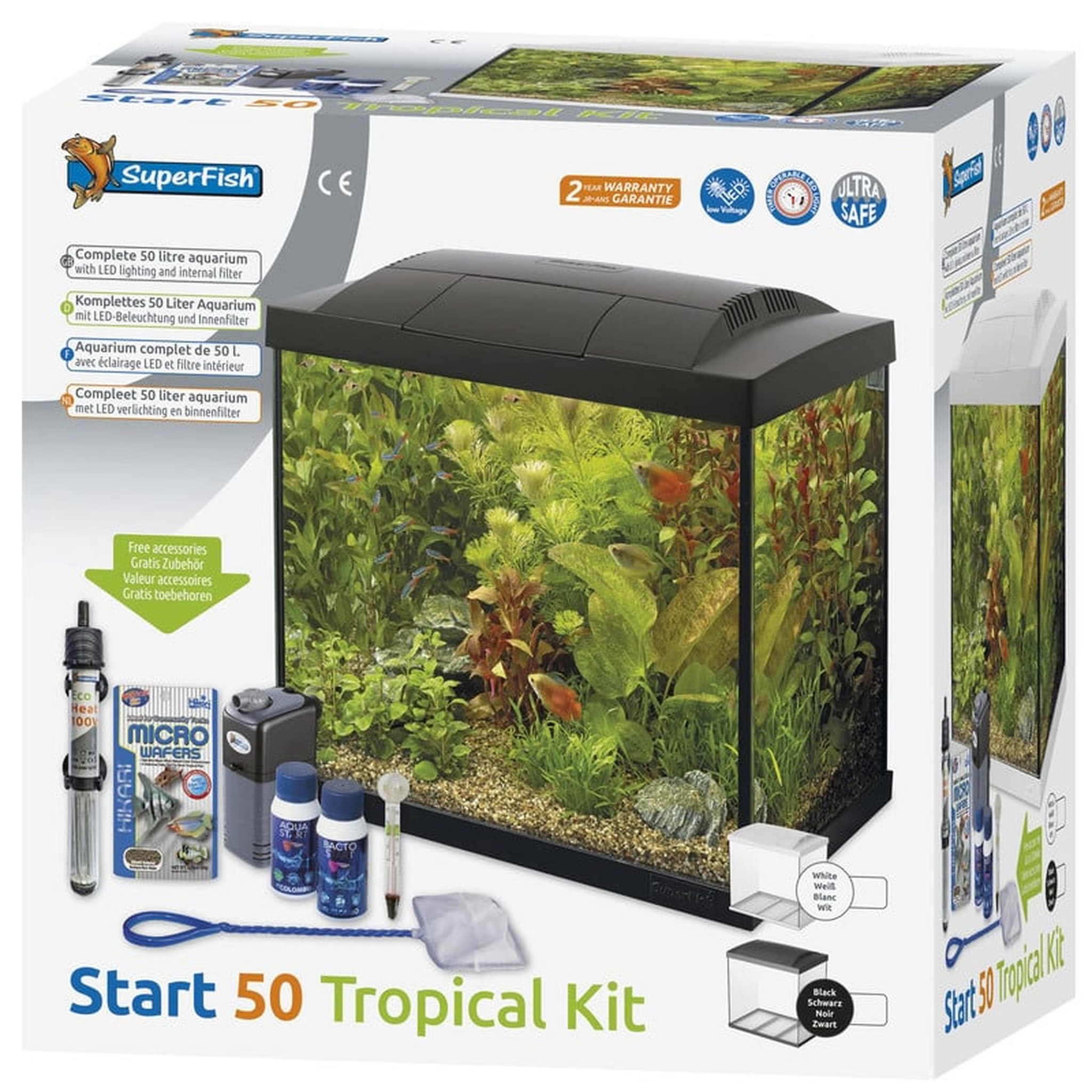 Start 50 Tropical Kit Zwart - SuperFish aquarium