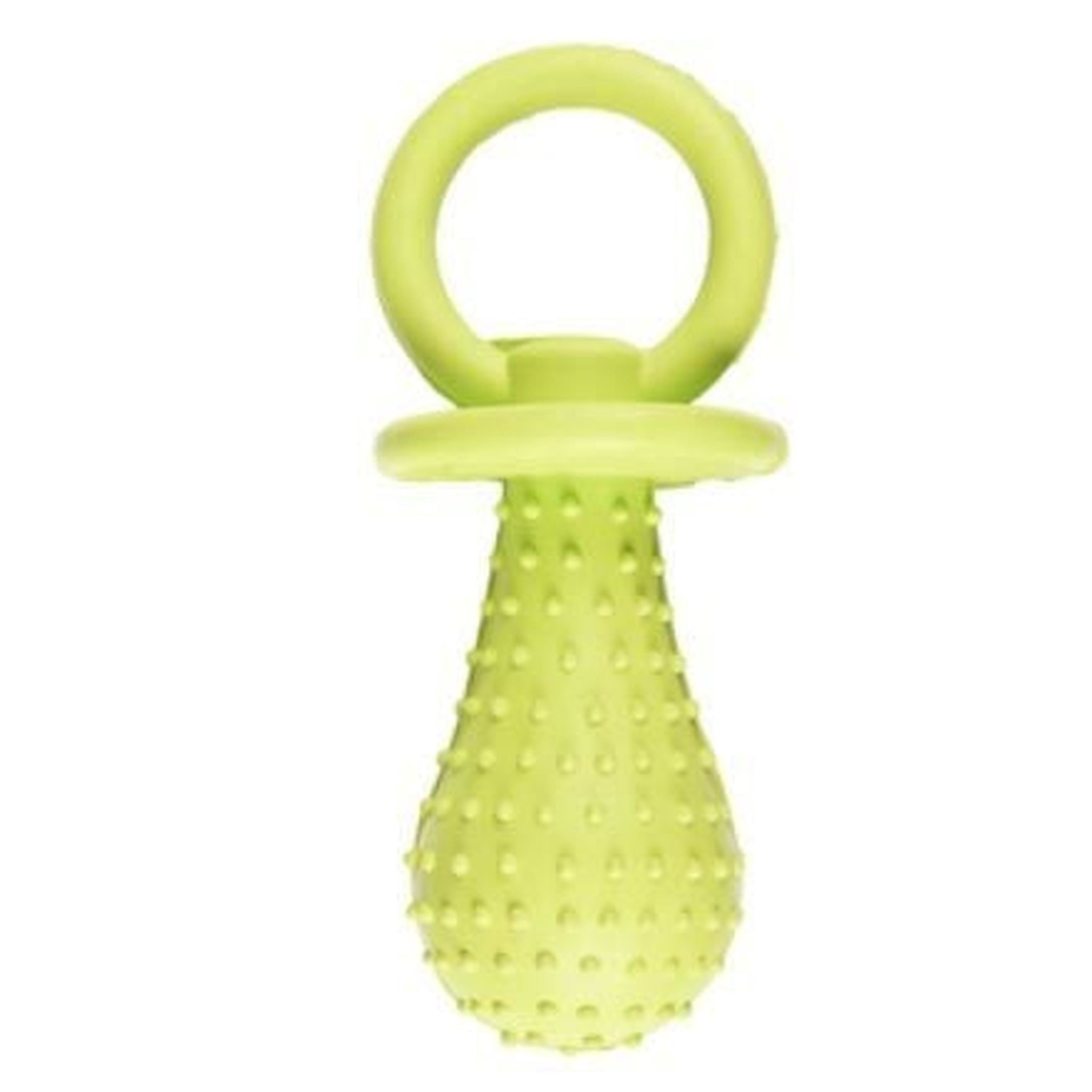 Rubber Classic Fopspeen Groen 12 cm - Hondenspeeltje