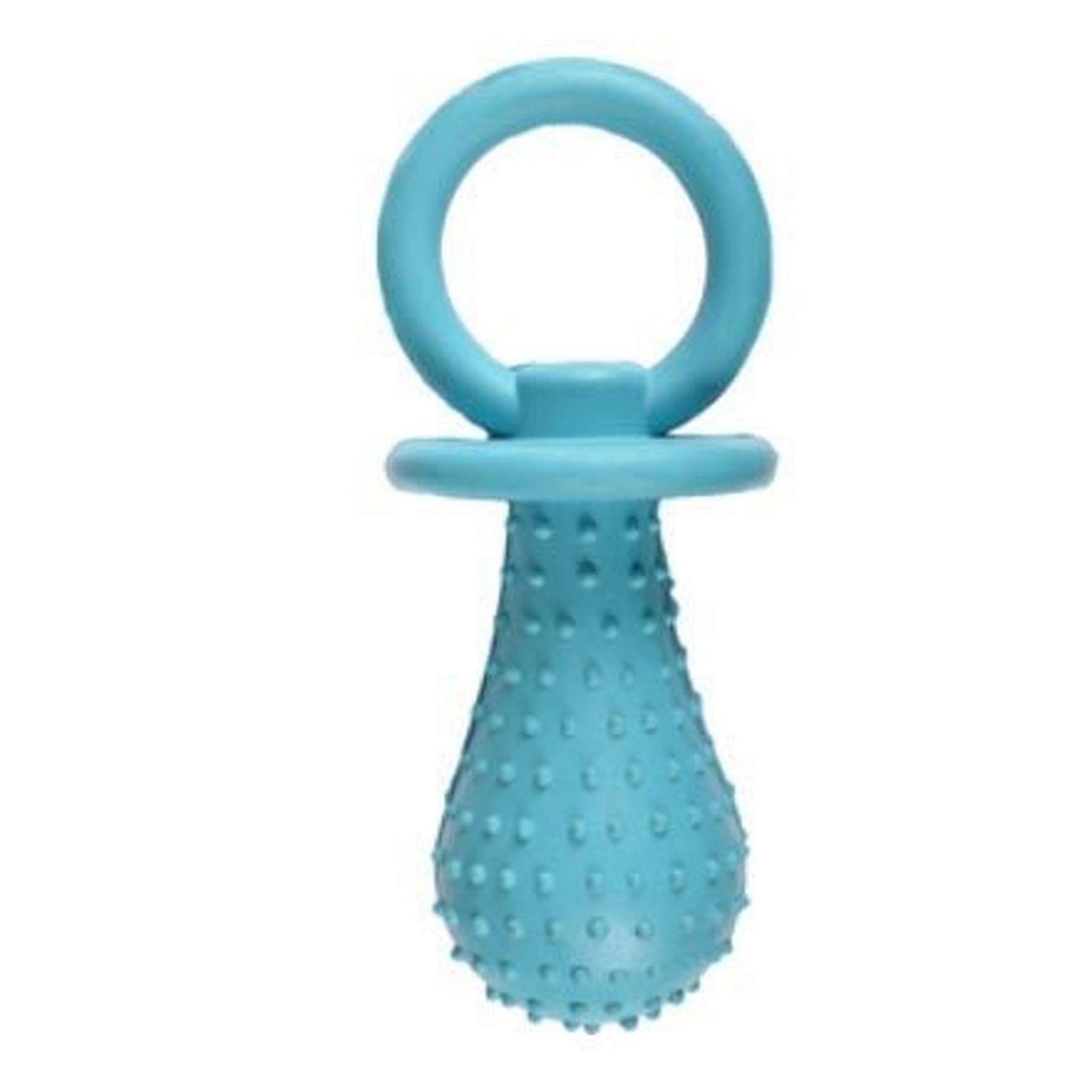 Rubber Classic Fopspeen Blauw 16 cm - Hondenspeeltje