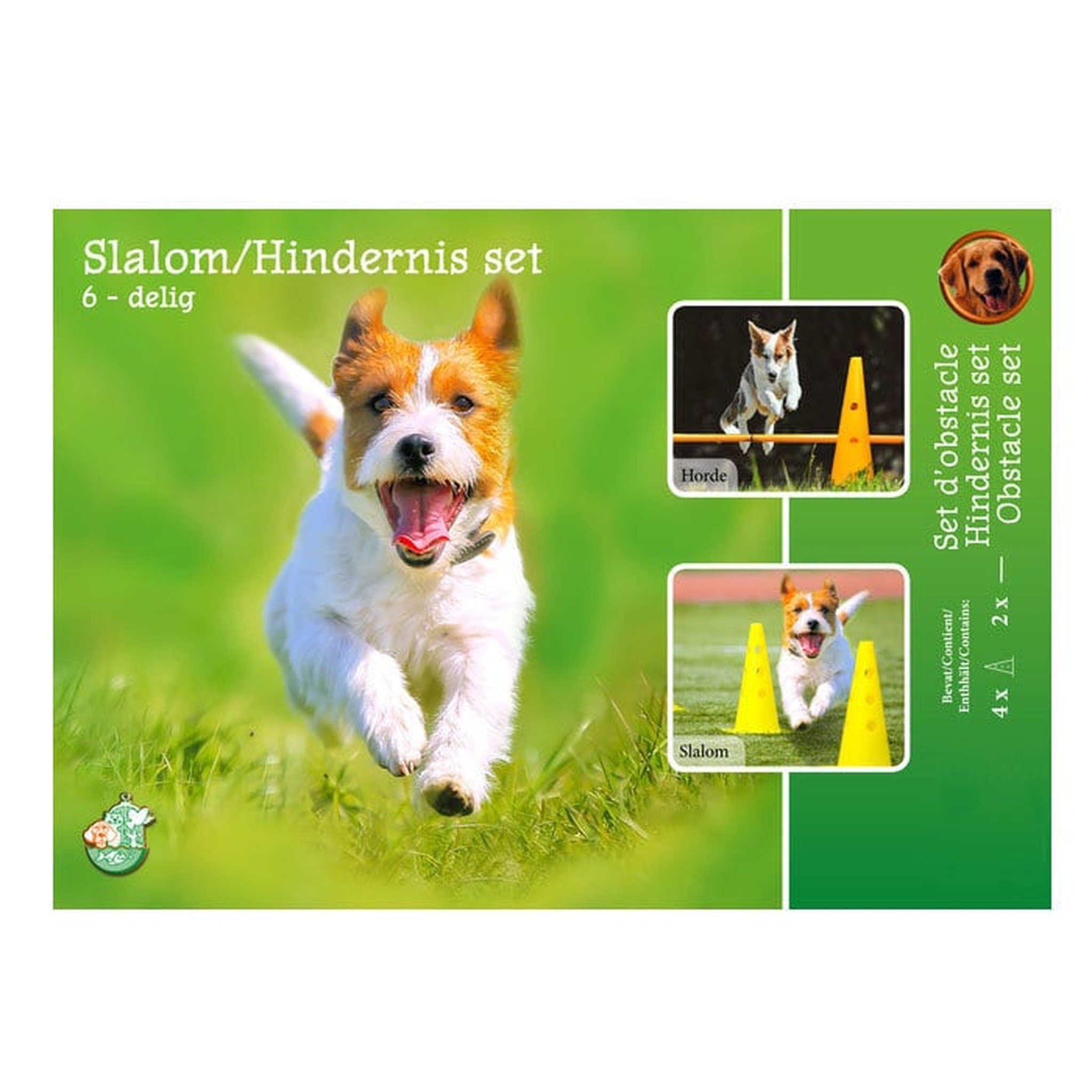 Agility slalom en hindernisset 4 x pylon - Honden training