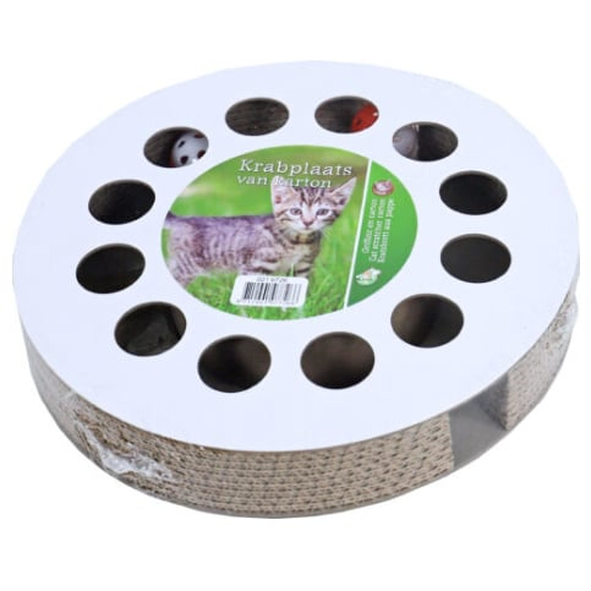 Cattrack Karton met bal en catnip - Kattenspeelgoed