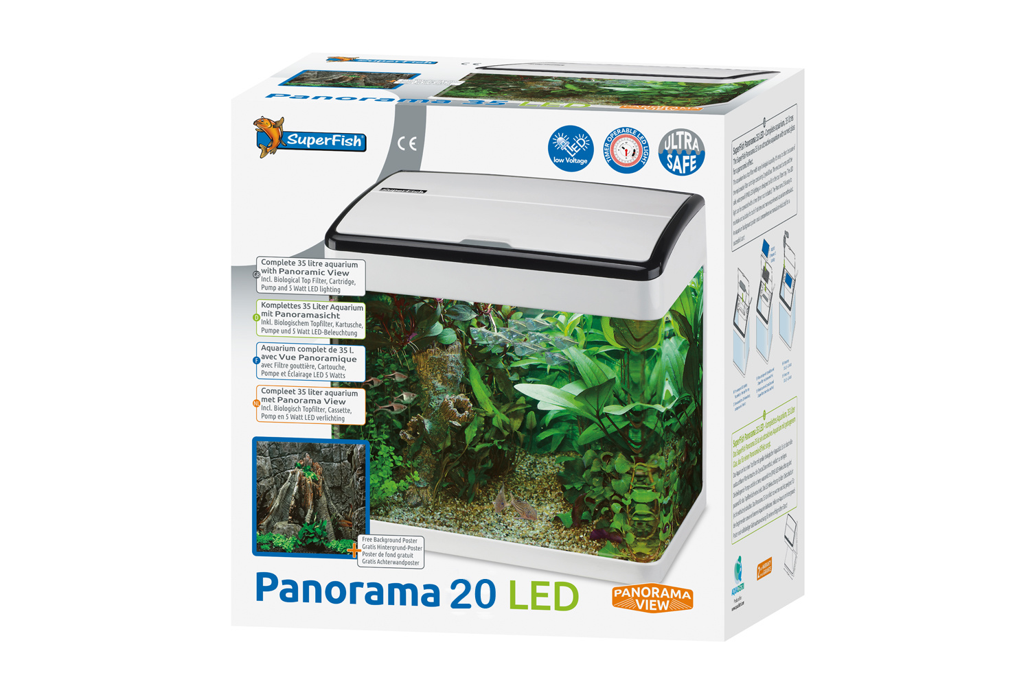 Panorama 20 LED wit - SuperFish Aquarium