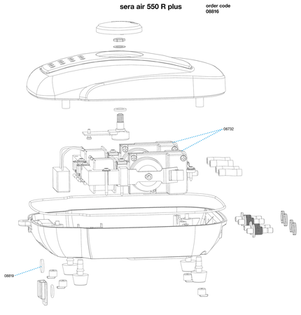 Sera air 275 R plus - aquarium luchtpomp van het merk Sera