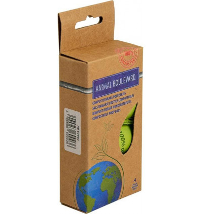 AB compostables poepzakjes navulling 4 rolletjes - honden
