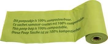 AB compostables poepzakjes navulling 4 rolletjes - honden