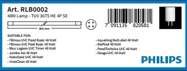 Filtreau Basic 40 Watt UVC lamp