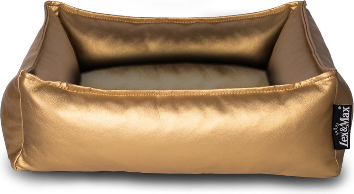 Lex & Max Gold - Hondenmand - 60x45 - Goud