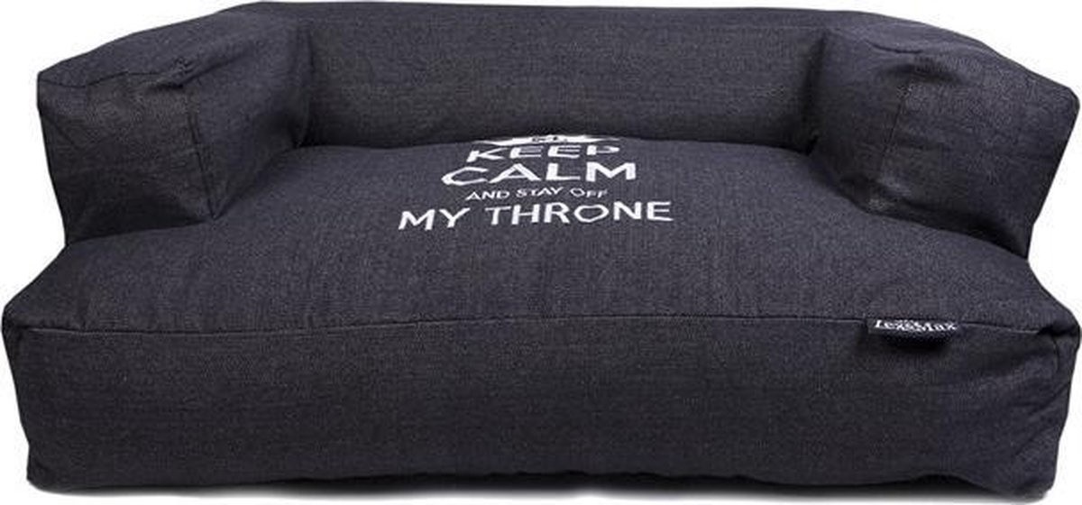 Lex & Max Keep Calm - Hondensofa - 115x75x35cm - Zwart
