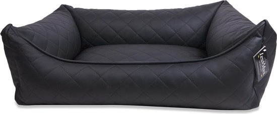 Lex & Max Eco Leer - Hondenmand - 100x80cm - Zwart