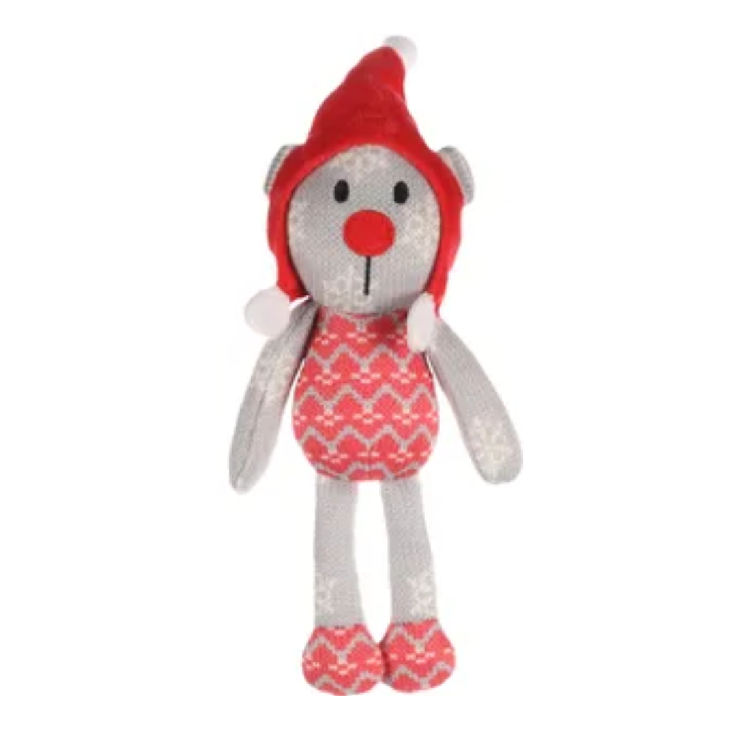 Kerstknuffel met pieper - Flamingo hondenspeelgoed