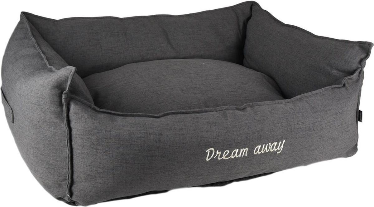 Mand Dream Away rechthoekig+rits grijs 90x70x35 cm