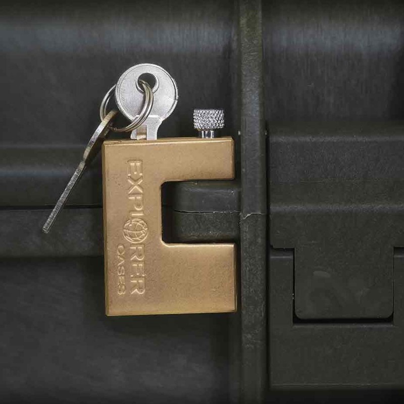 Explorer Cases patented padlock with keys