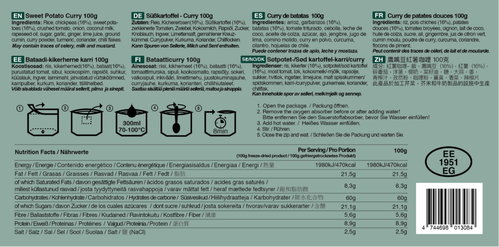 Sweet Potato Curry 100g