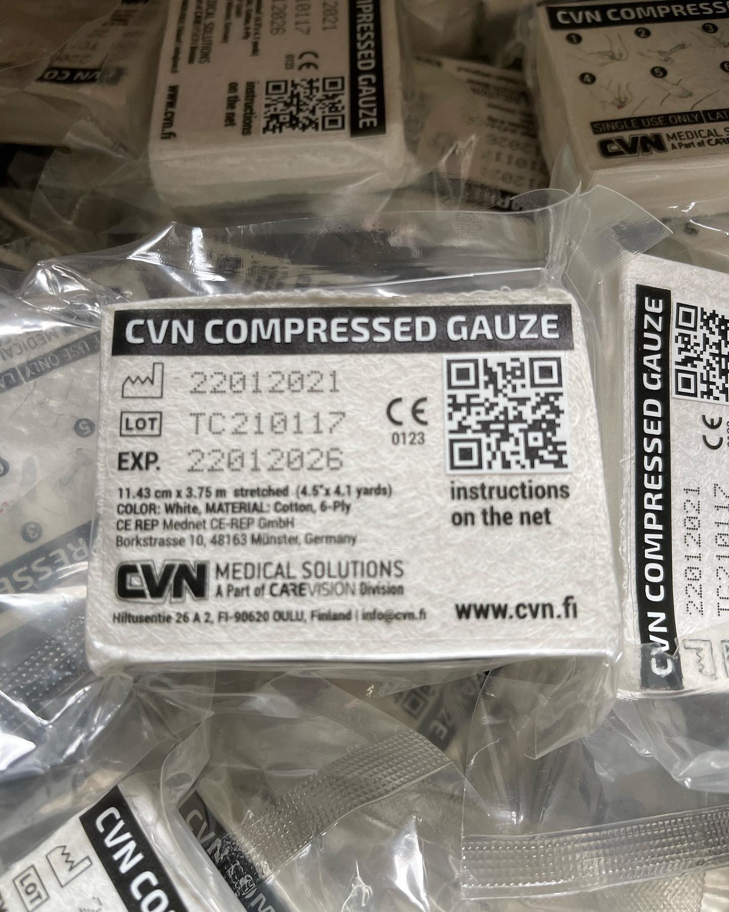 CVN COMPRESSED GAUZE