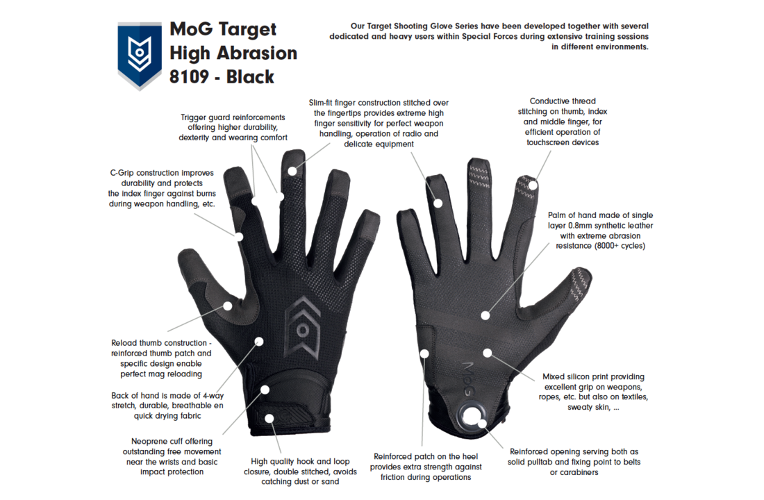 TARGET 8109 High Abrasion Gloves Black