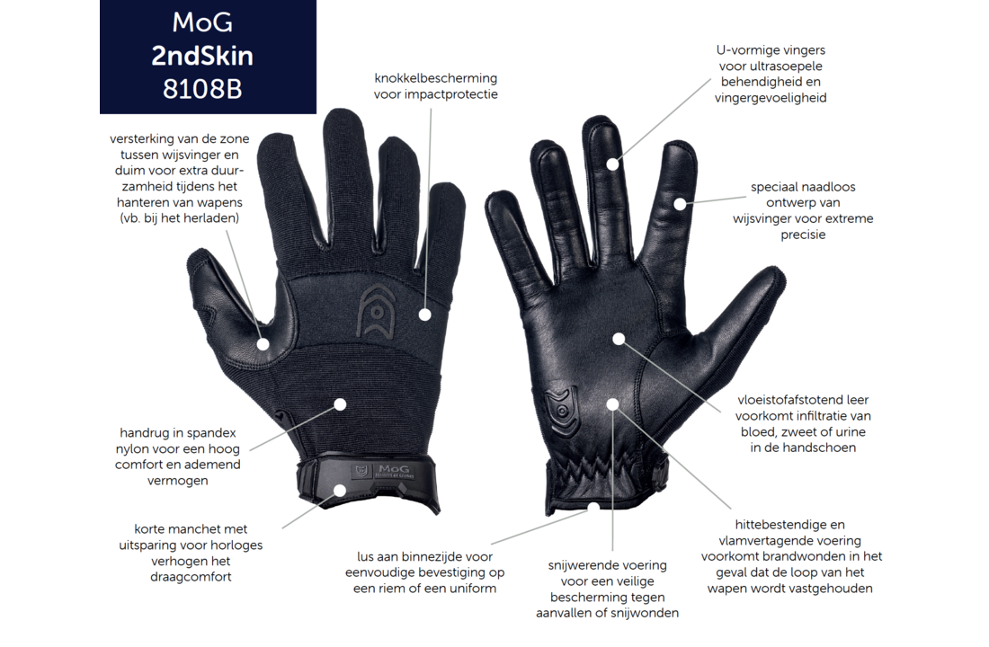 2ndSkin Gloves Black (Cut & Stab proof)