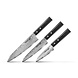 Samura DAMASCUS 67 Chef's Starter Knife Set: Groentemes + Allroundmes + Koksmes Samura DAMASCUS 67 Chef's Starter Knife Set: Groentemes + Allroundmes + Koksmes