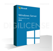 Windows Server 2022 Standard (2 Core) - 1 dispositivo -  Perpétua - Licença de negócios (usado)