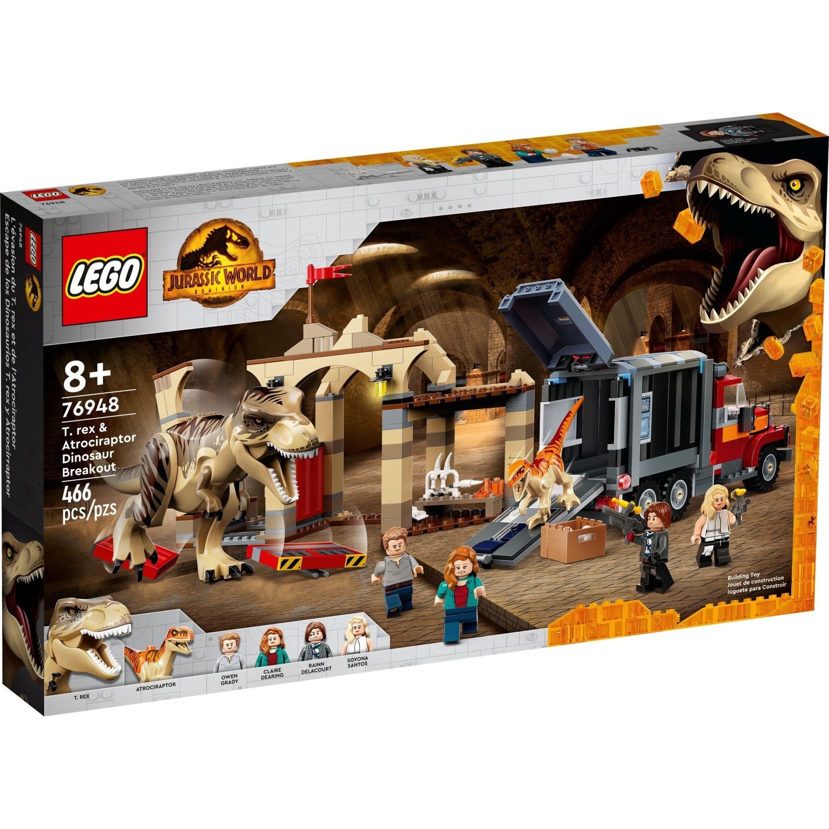 LEGO T. rex & Atrociraptor dinosaurus ontsnapping - 76948