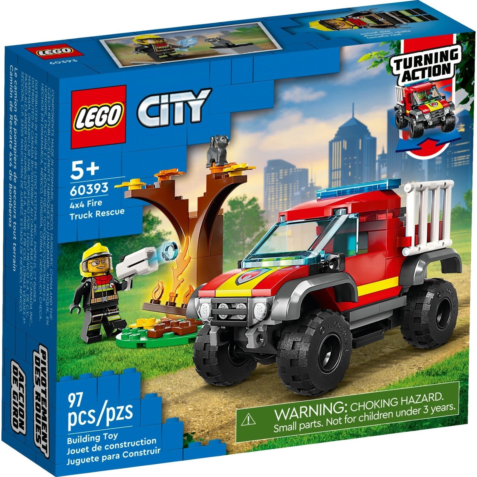 LEGO 4x4 Brandweertruck redding - 60393