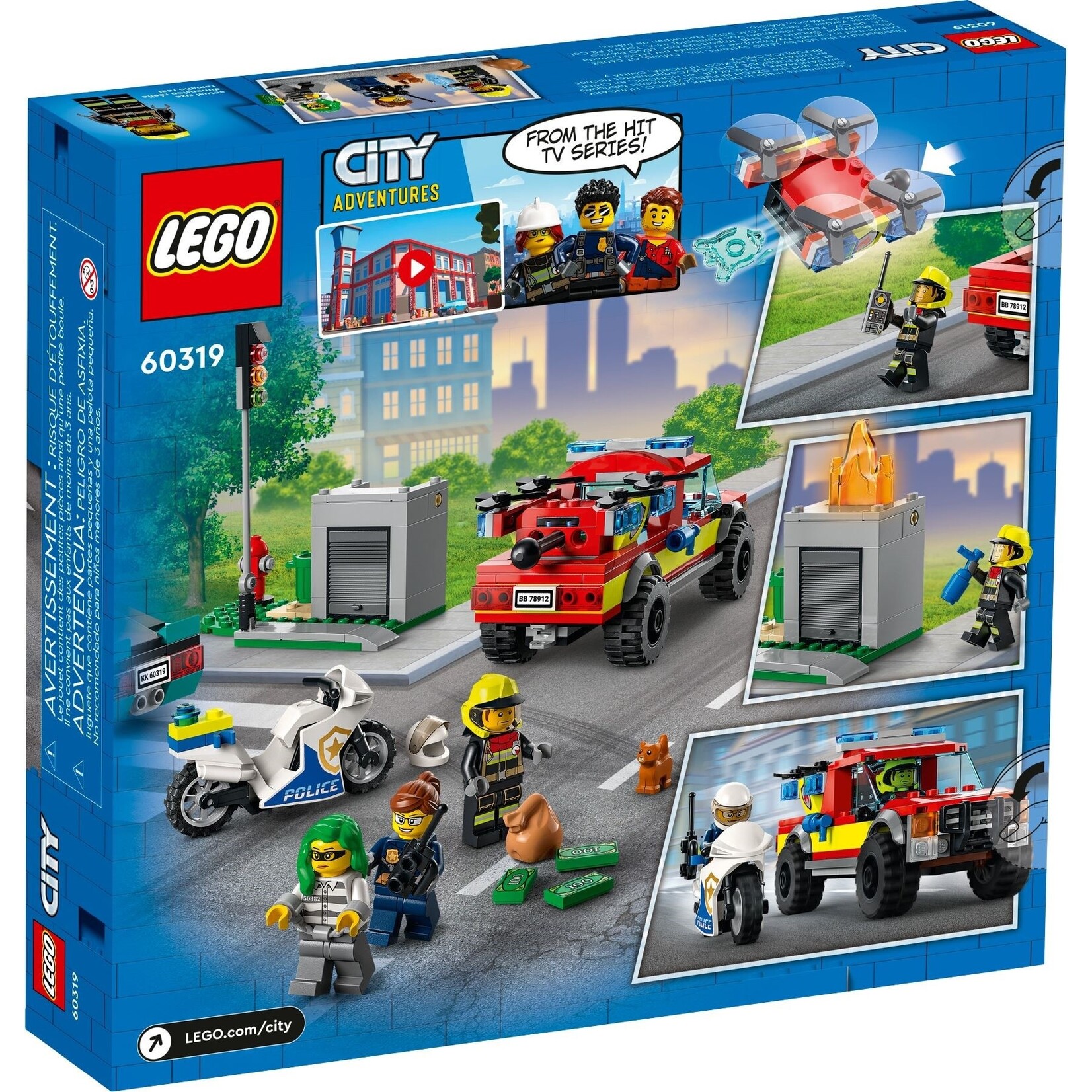 LEGO Brandweer & Politie achtervolging - 60319
