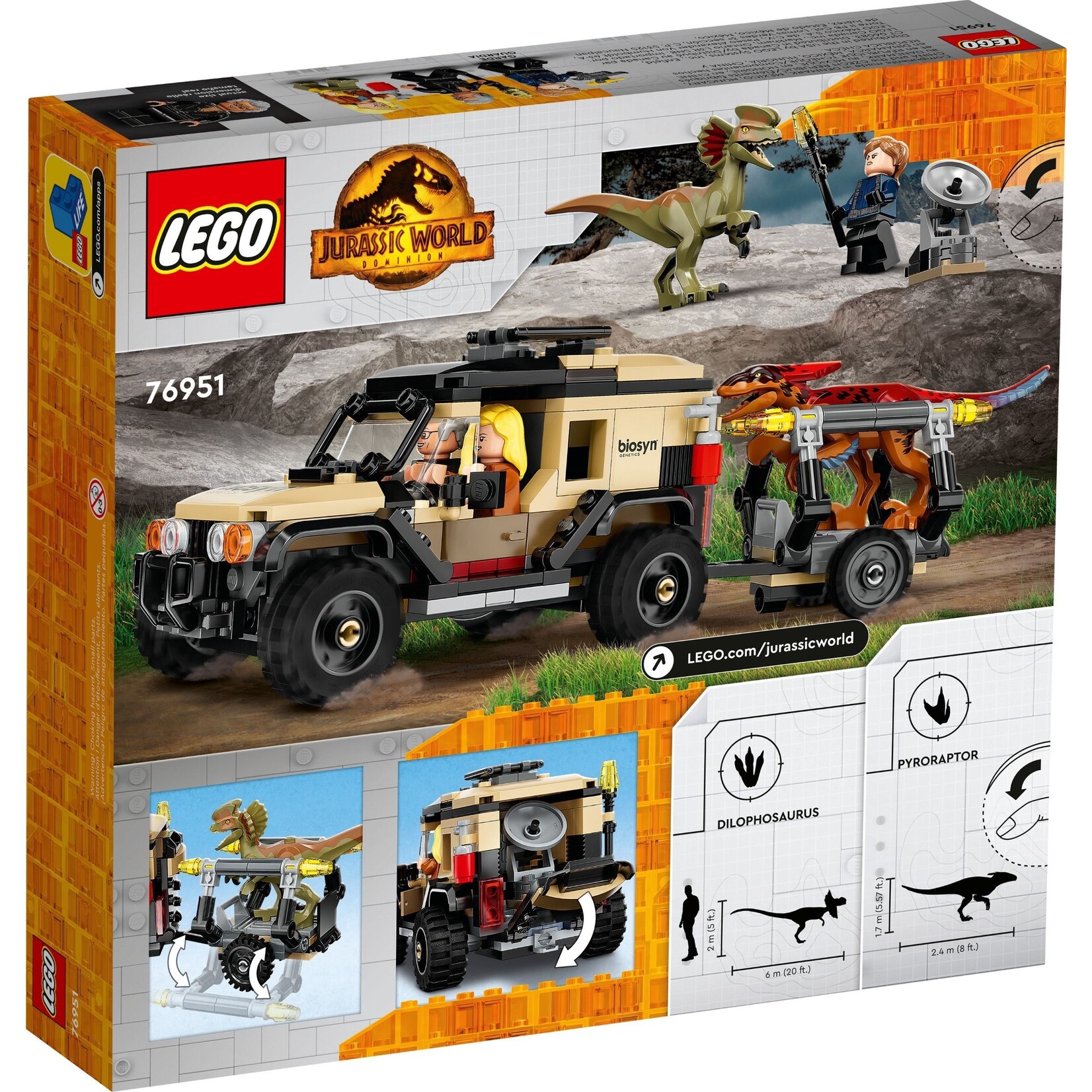 LEGO Pyroraptor & Dilophosaurus transport - 76951