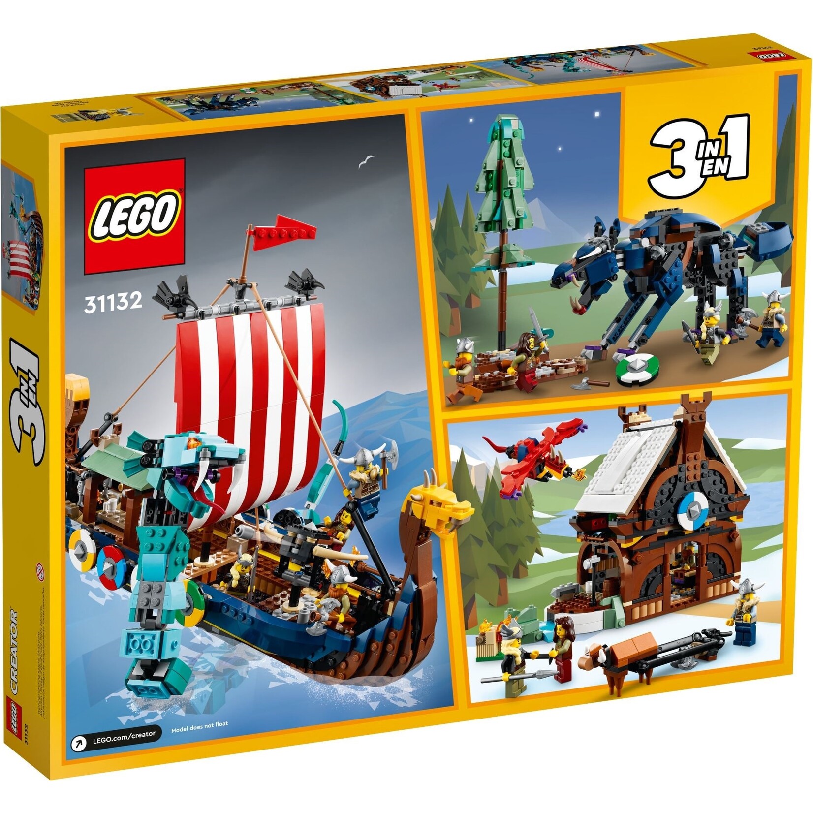 LEGO Vikingschip en de Midgaardslang - 31132