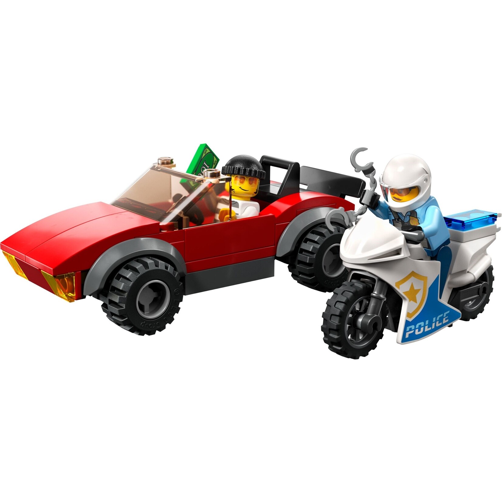 LEGO Achtervolging auto op politiemotor - 60392