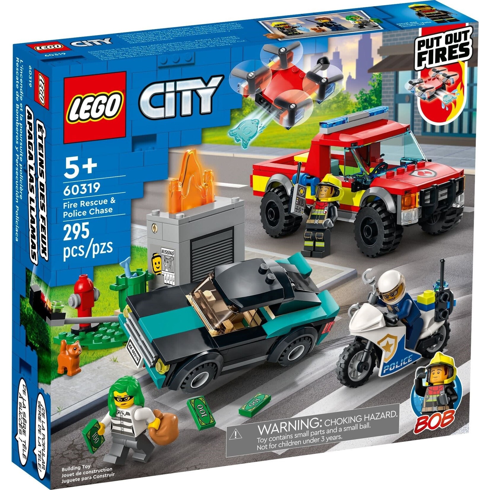 LEGO Brandweer & Politie achtervolging - 60319