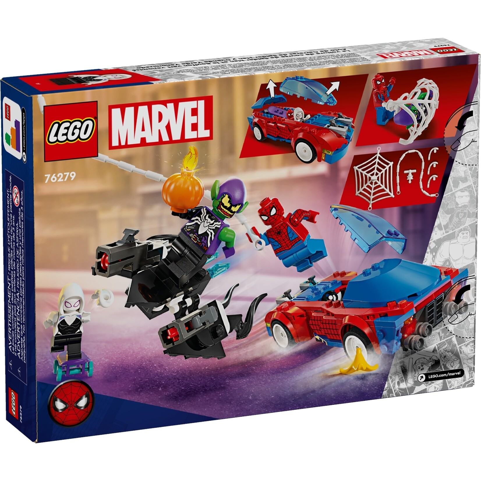 LEGO Spider-Man racewagen en Venom Green Goblin- 76279