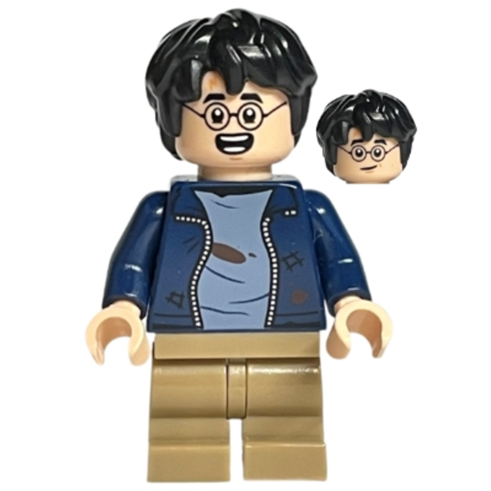 LEGO O Harry Potter Donker Blauwe open jas met scheuren en vlekken - hp364