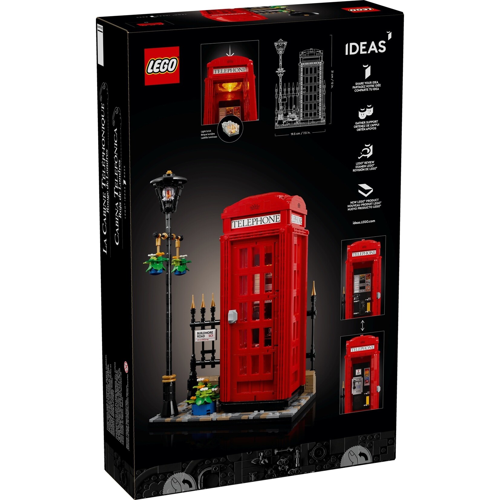 LEGO Rode Londense telefooncel - 21347