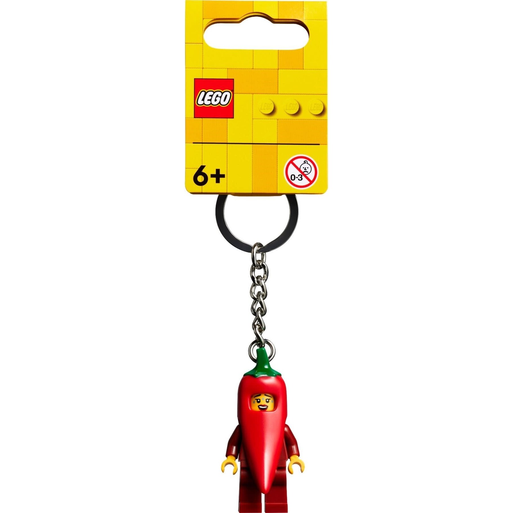 LEGO Sleutelhanger Meisje in Chilipeperpak - 854234