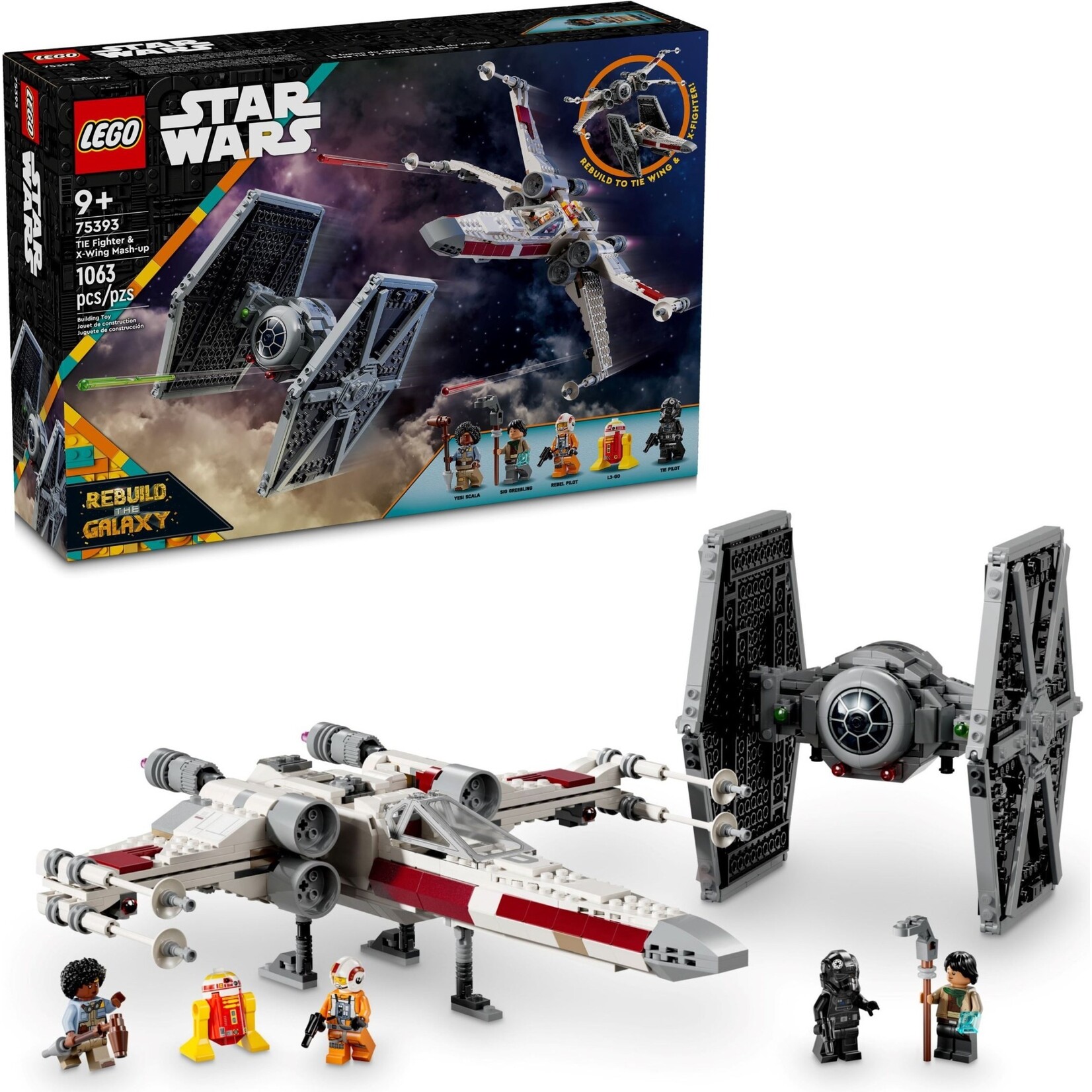 LEGO Tie Fighter en X-wing combi - 75393