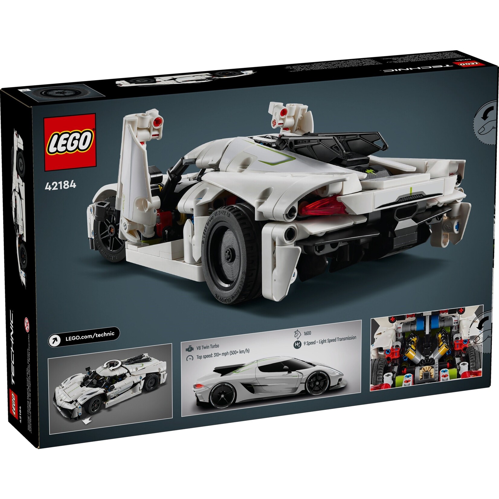 LEGO Konigsegg Jesko Absolut witte hypercar - 42184