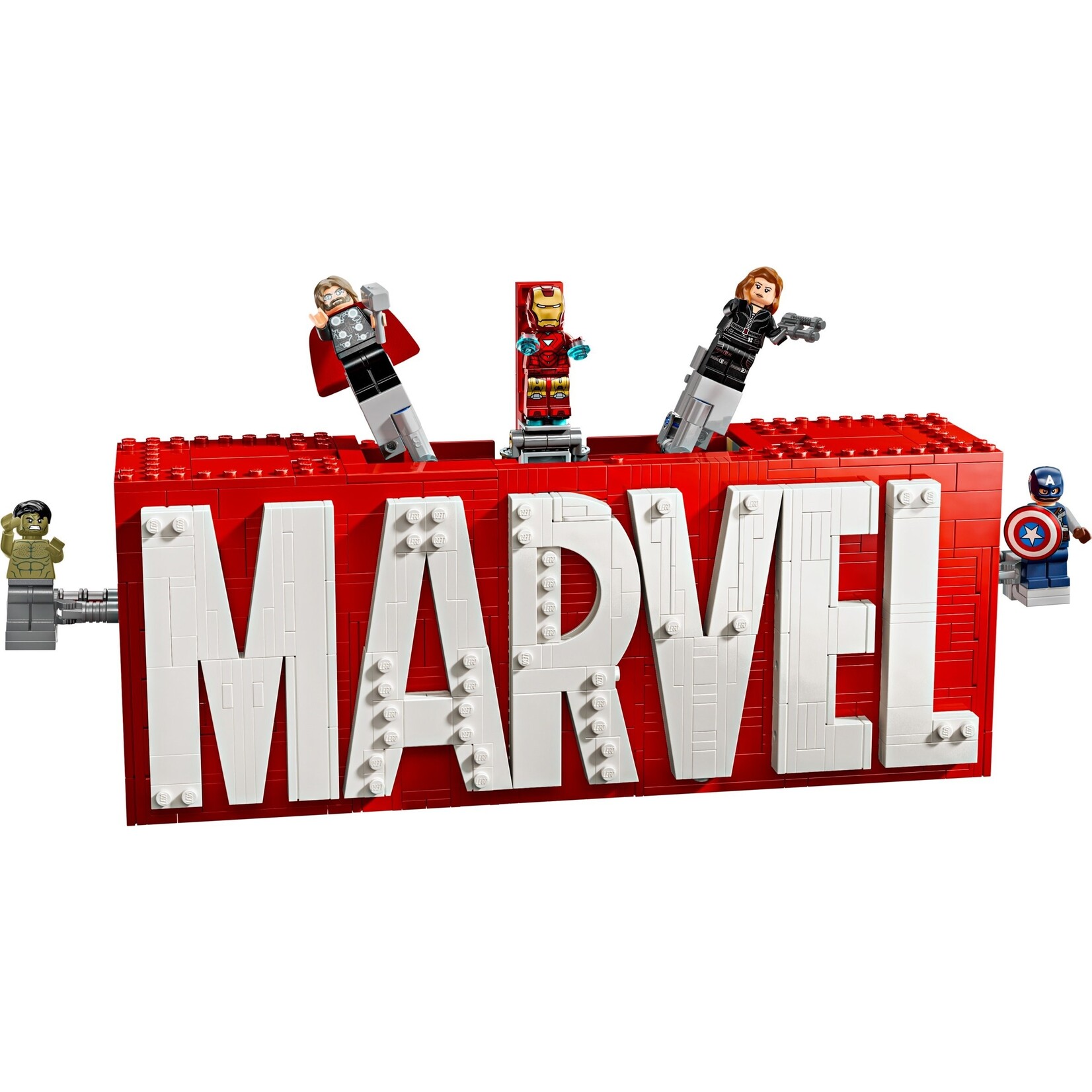 LEGO MARVEL logo en minifiguren - 76313
