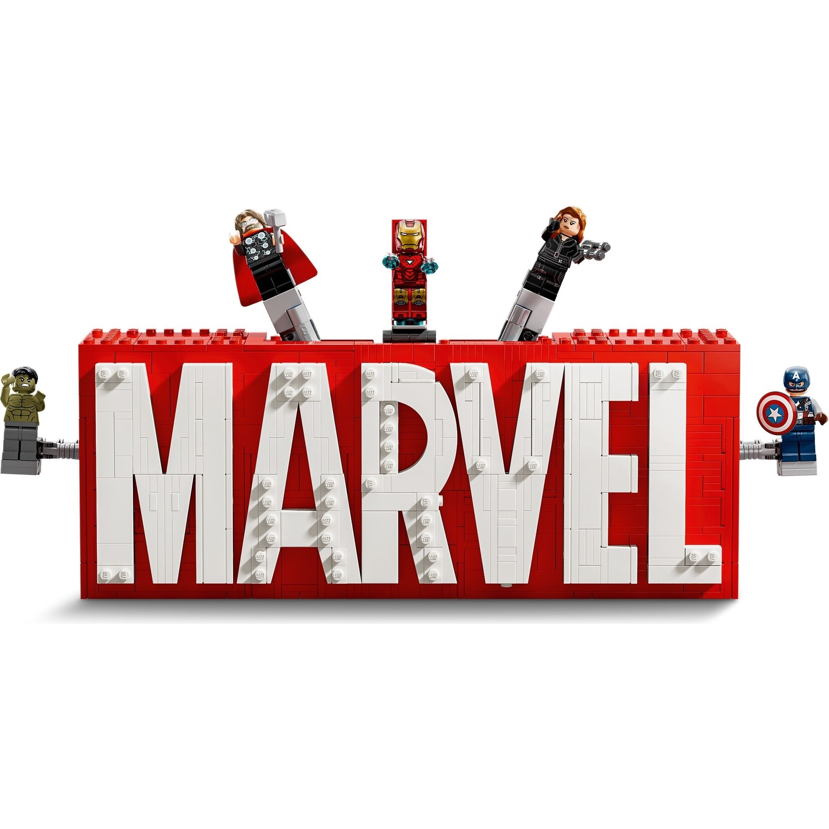 LEGO MARVEL logo en minifiguren - 76313