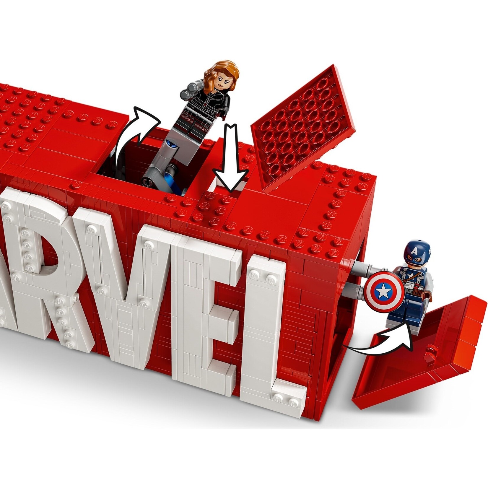 LEGO MARVEL logo en minifiguren - 76313
