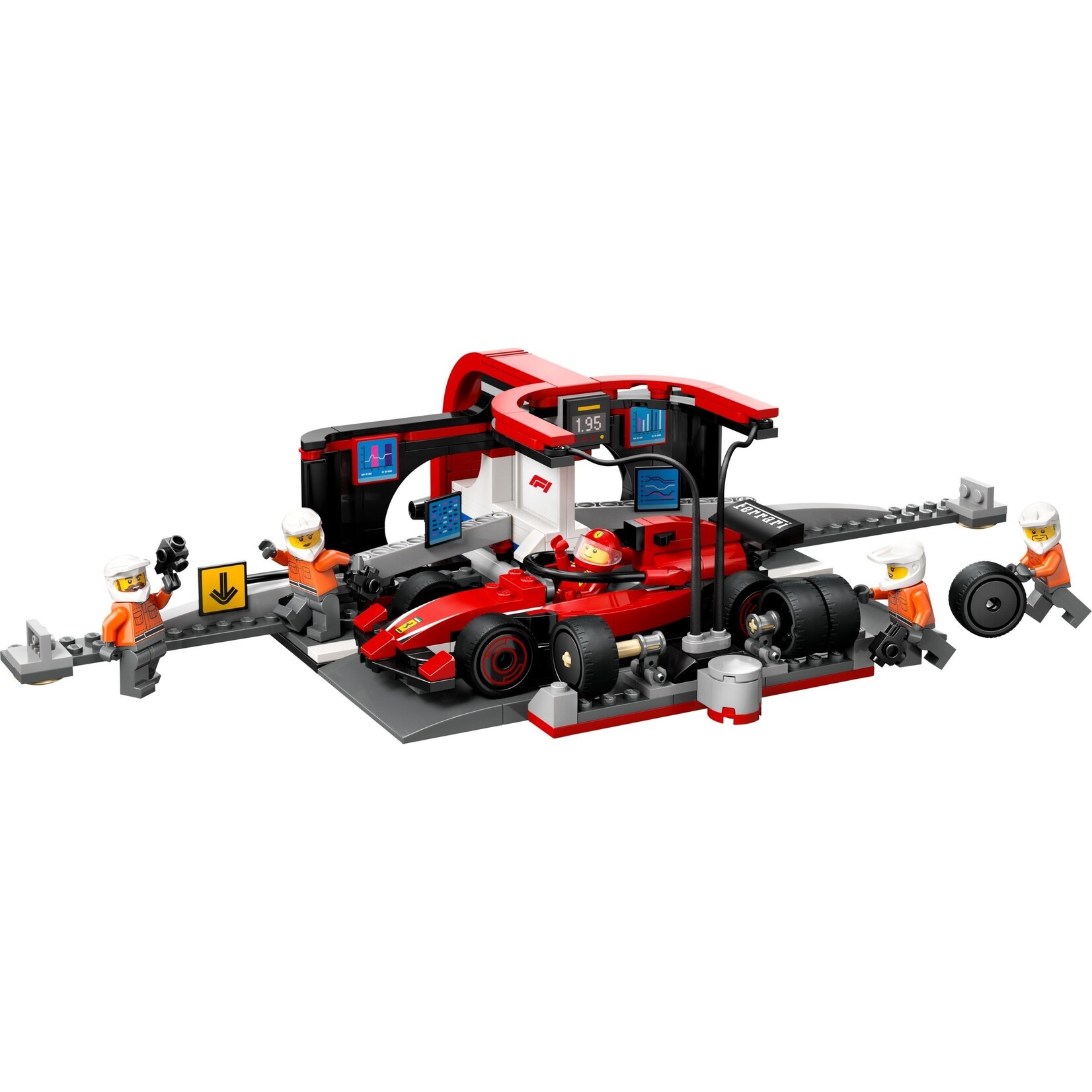 LEGO F1® pitstop en pitcrew met Ferrari auto - 60443