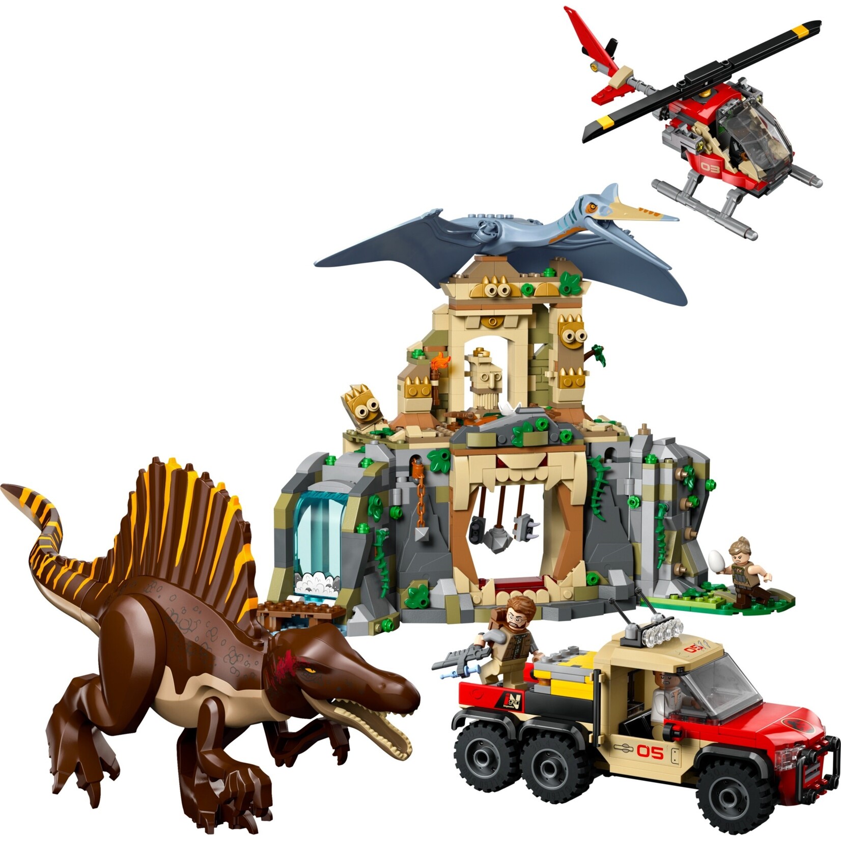 LEGO Spinosaurus en Quetzalcoatlus luchtmissie - 76976