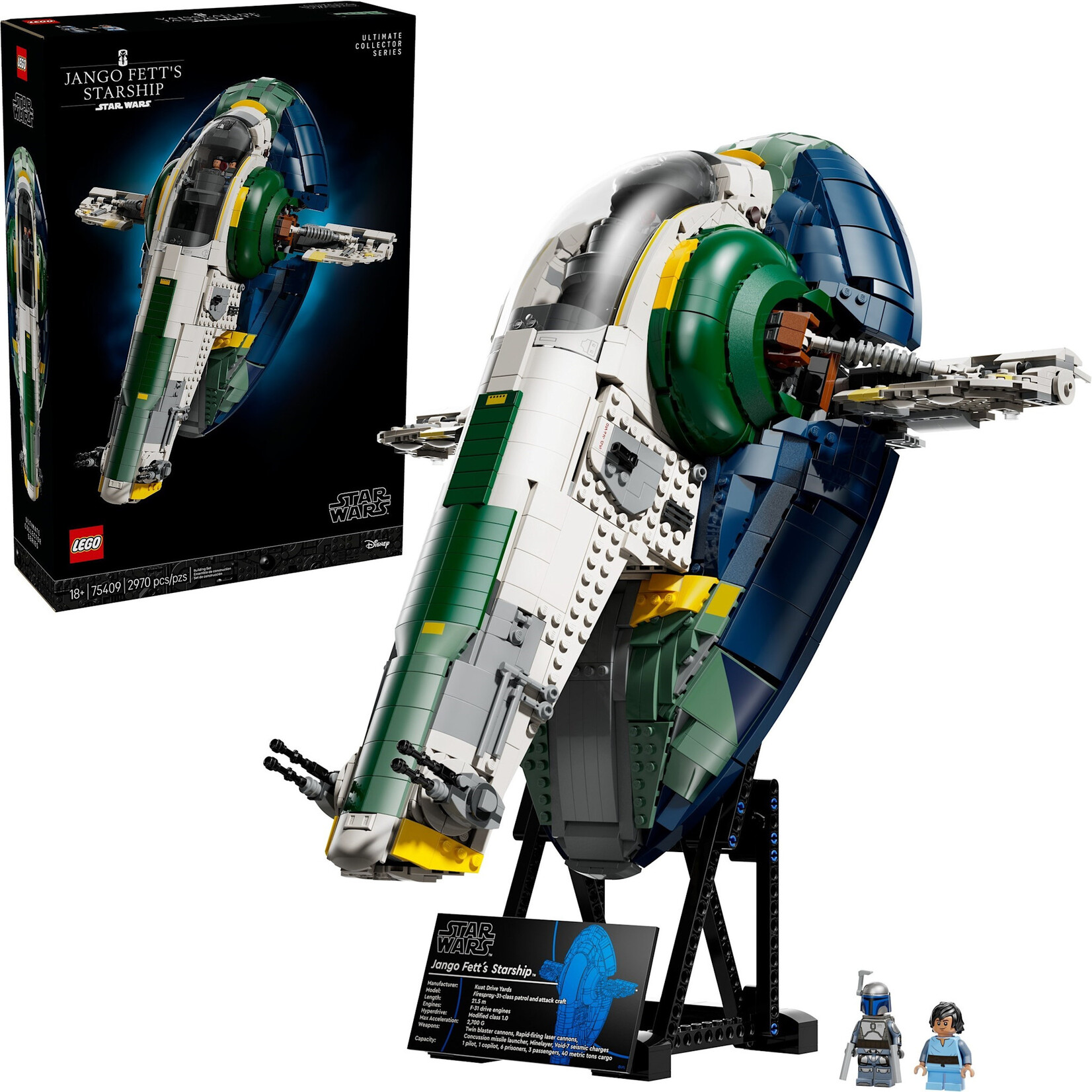 LEGO Jango Fetts Firespray-class ruimteschip - 75409