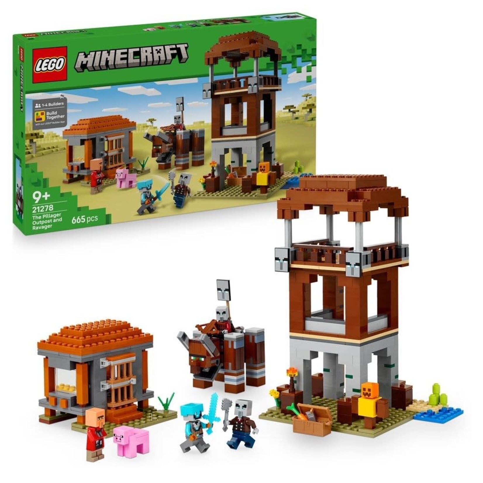 LEGO De Pillager Outpost en Ravager - 21278