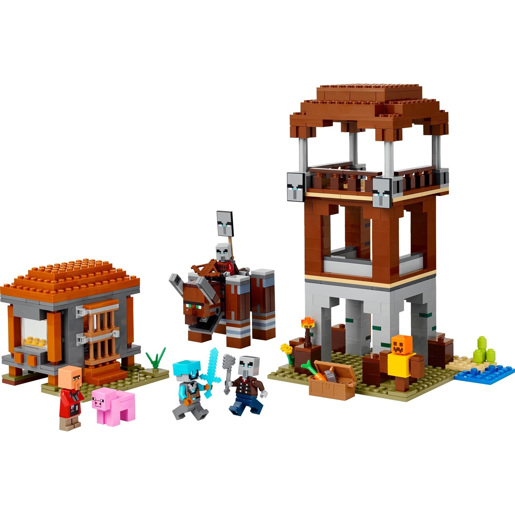 LEGO De Pillager Outpost en Ravager - 21278