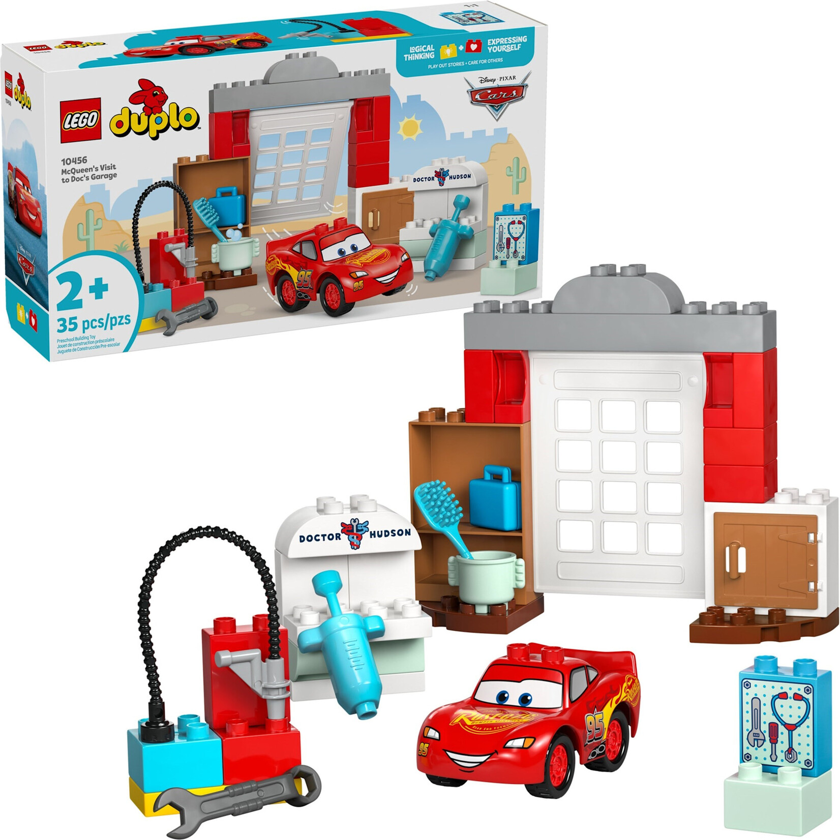 LEGO McQueens bezoek aan Docs garage - 10456