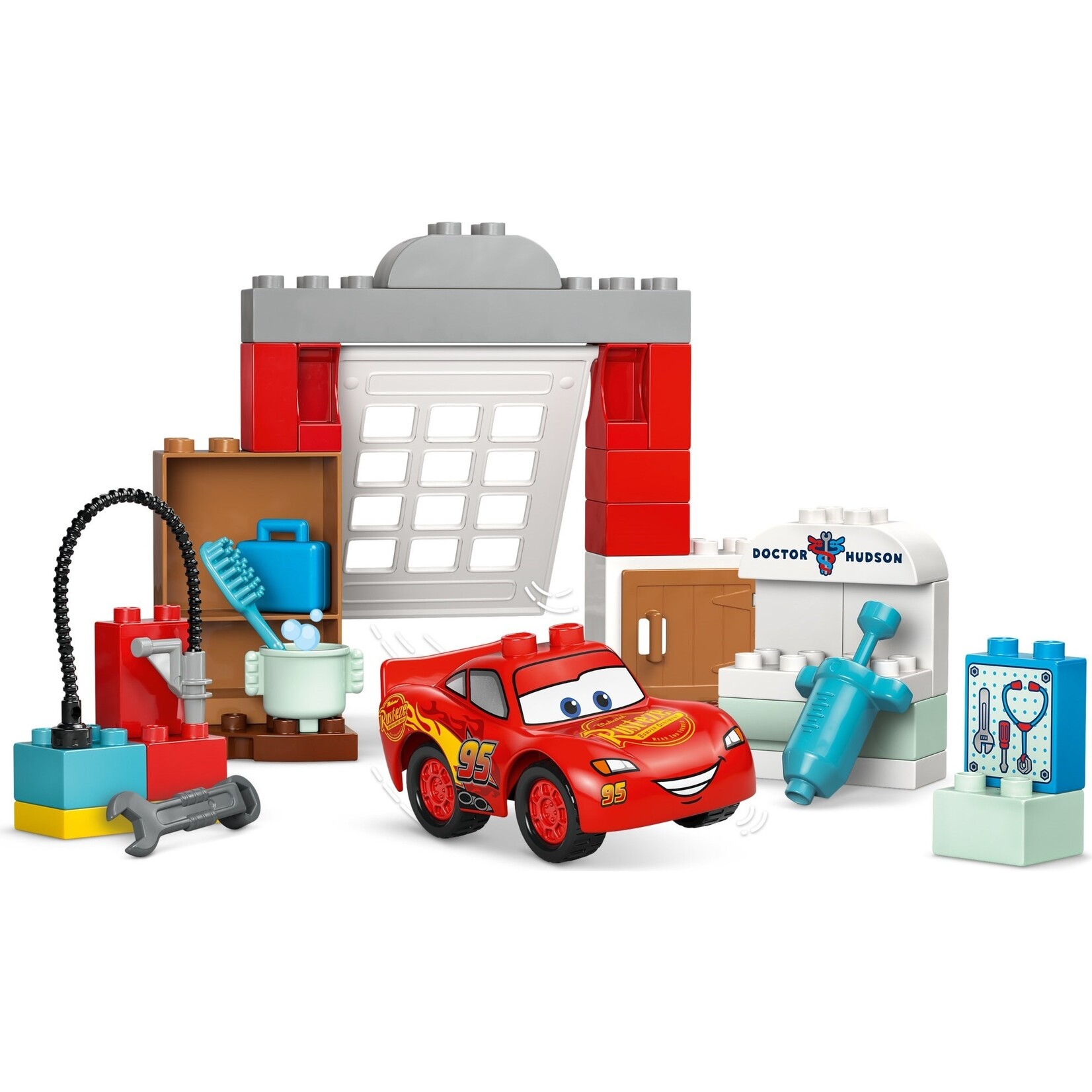 LEGO McQueens bezoek aan Docs garage - 10456