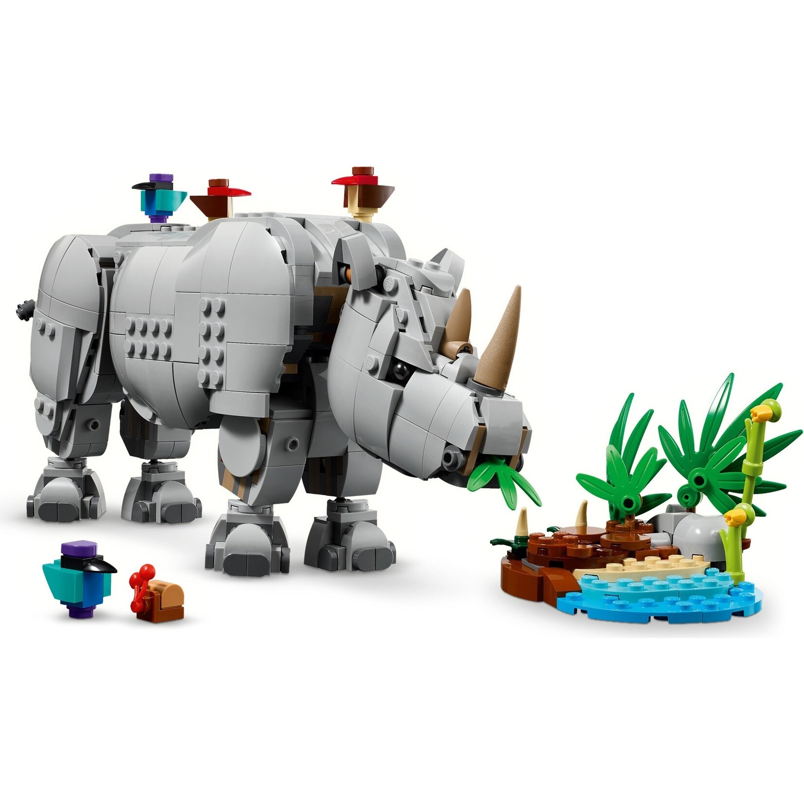 LEGO Wilde dieren: machtige neushoorn met vogels - 31171