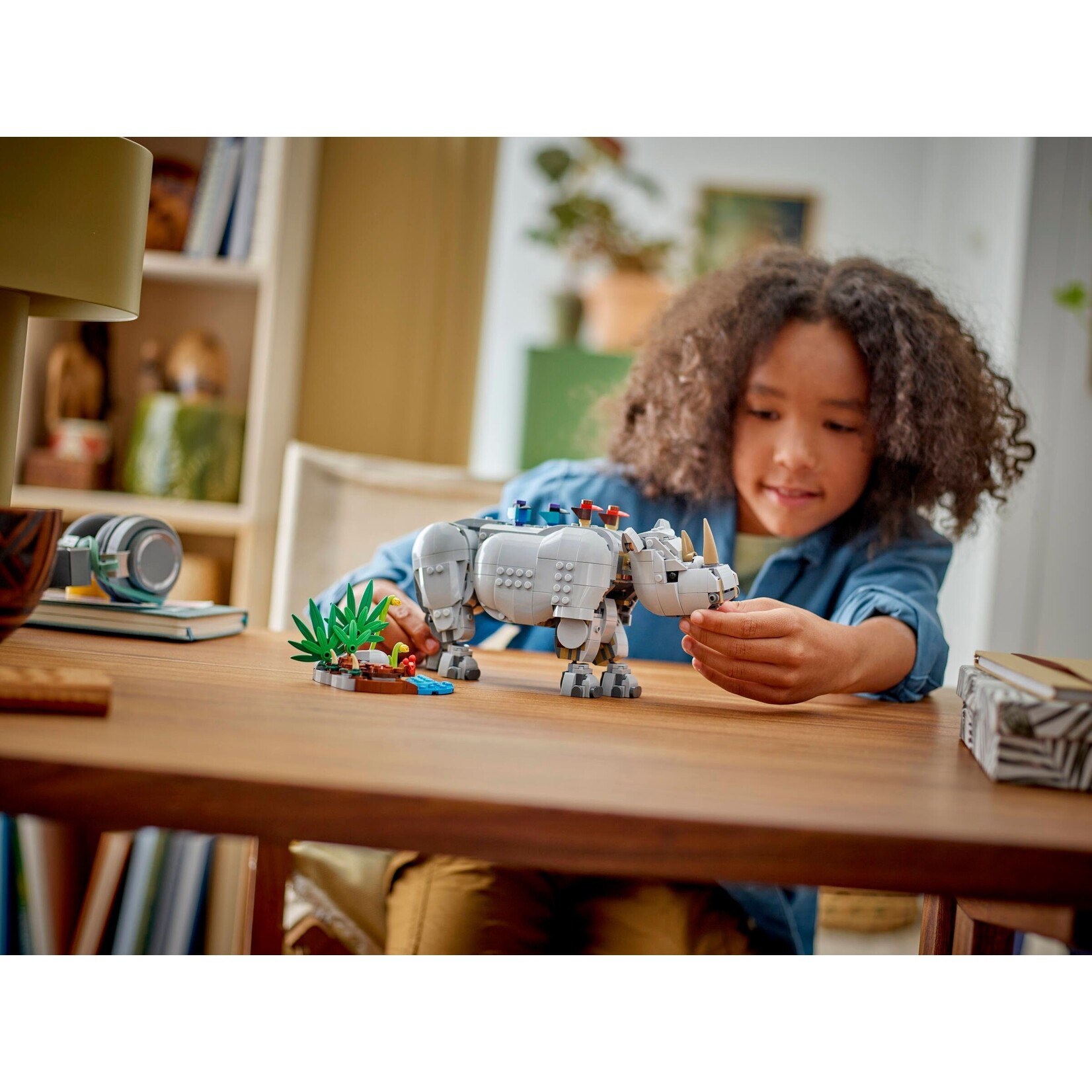 LEGO Wilde dieren: machtige neushoorn met vogels - 31171