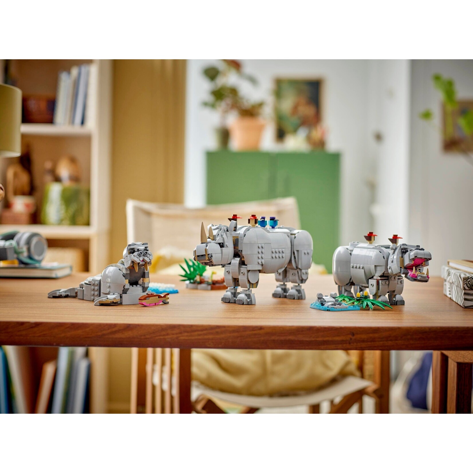 LEGO Wilde dieren: machtige neushoorn met vogels - 31171